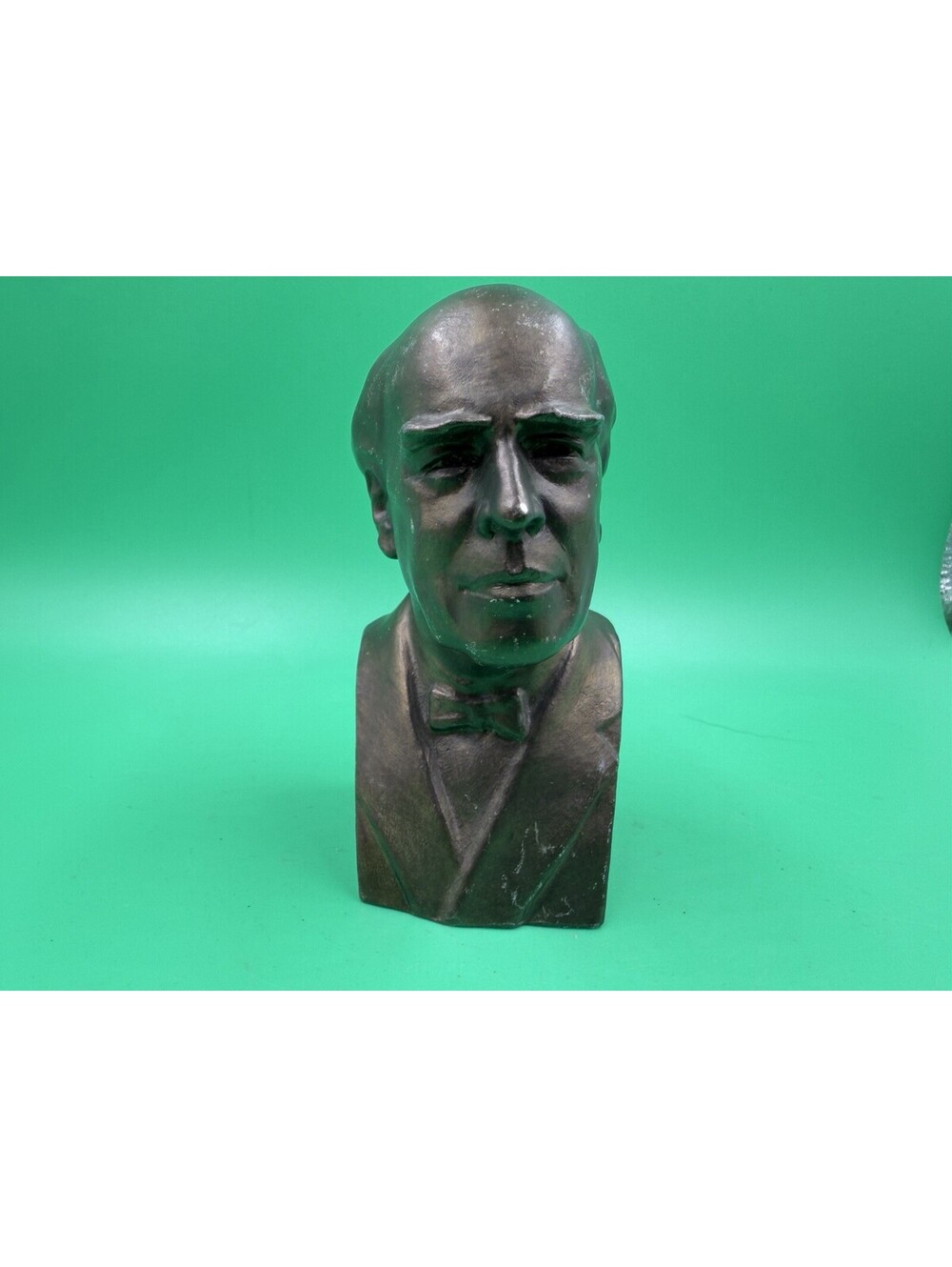 Vintage Soviet Bronze Bust Statue Table Figurine USSR K.Stanislavski Theater